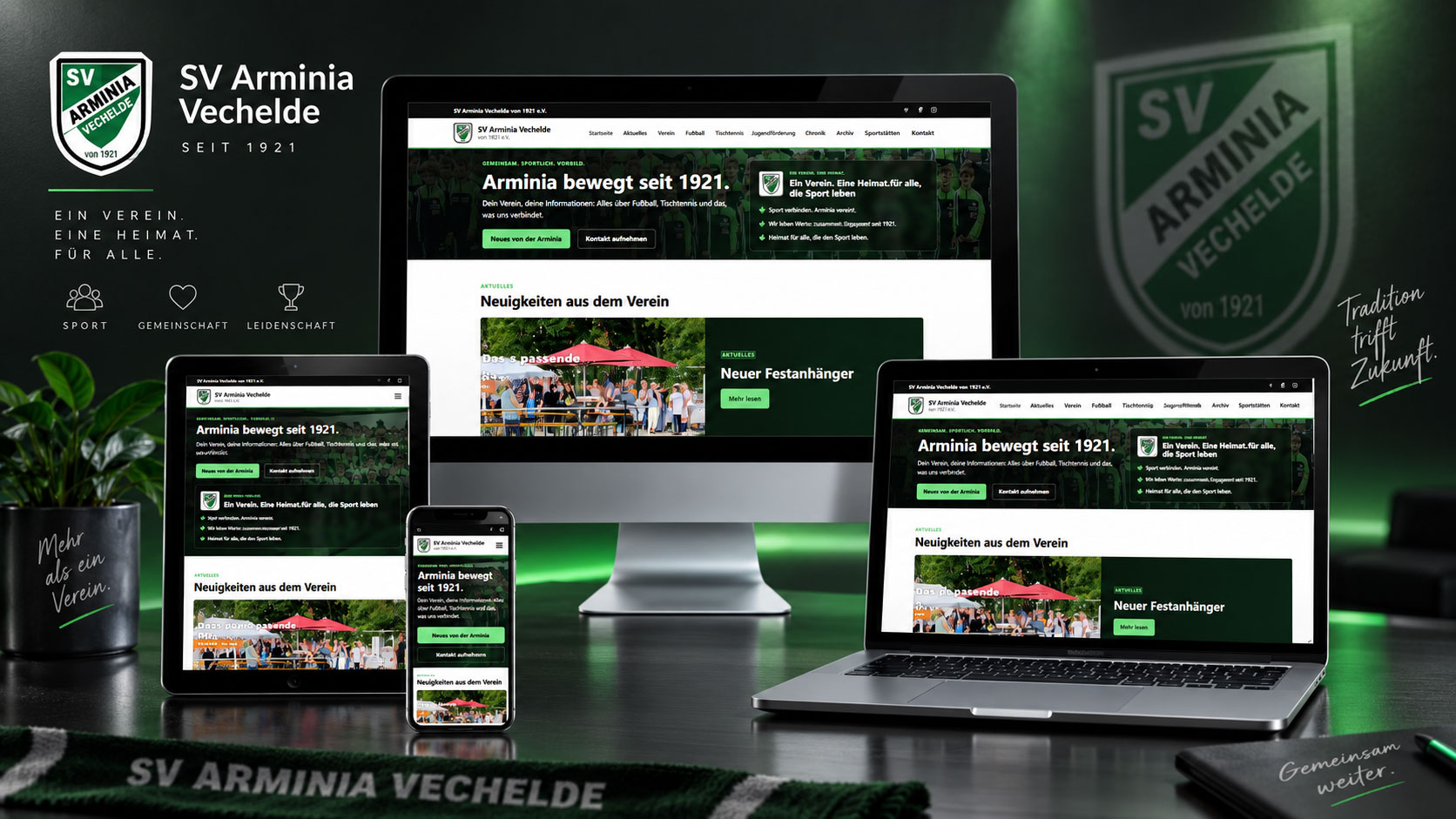 Website-Vorschau SV Arminia Vechelde v. 1921 e.V.