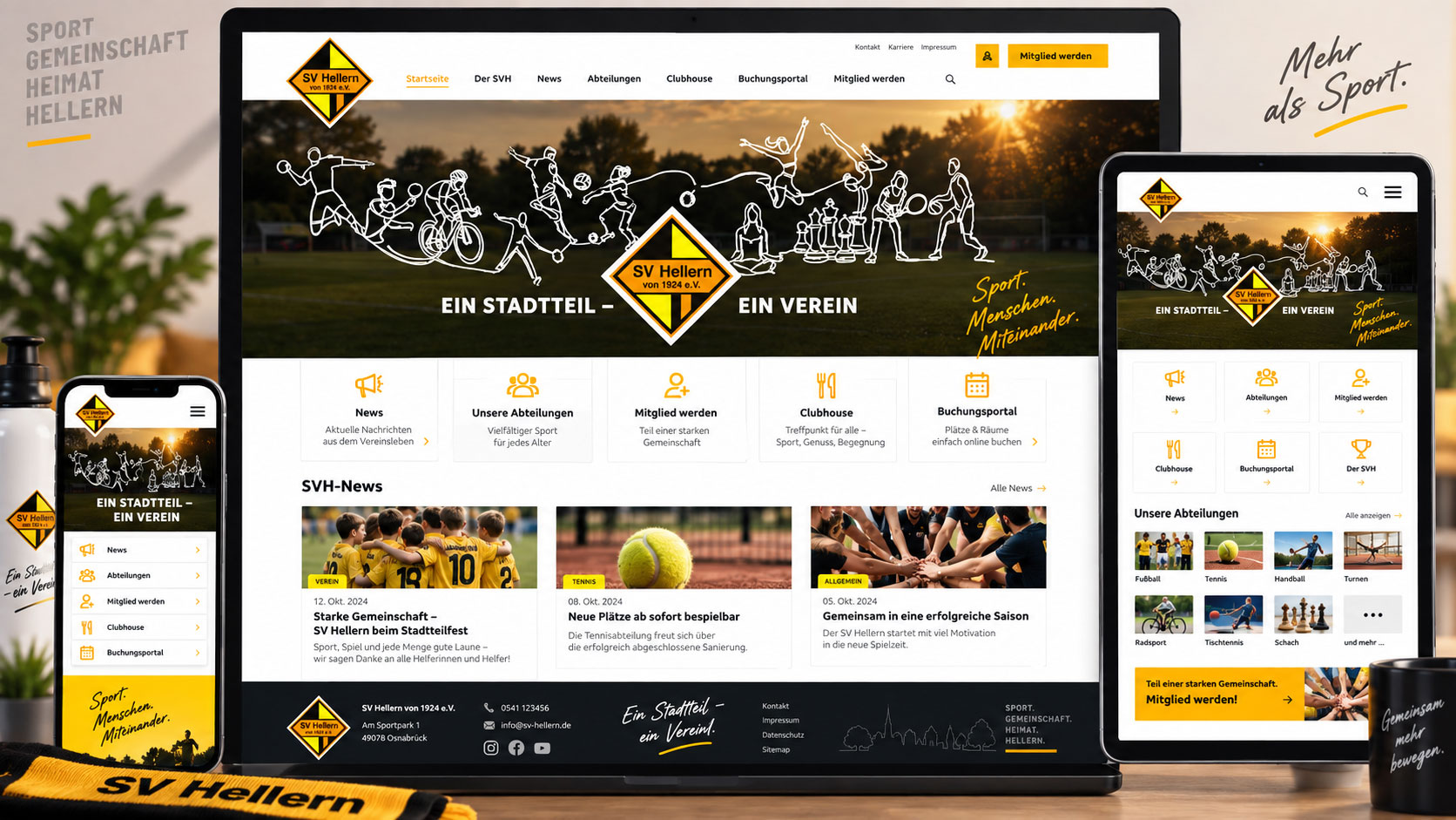 Website-Vorschau SV Hellern v. 1924 e.V.