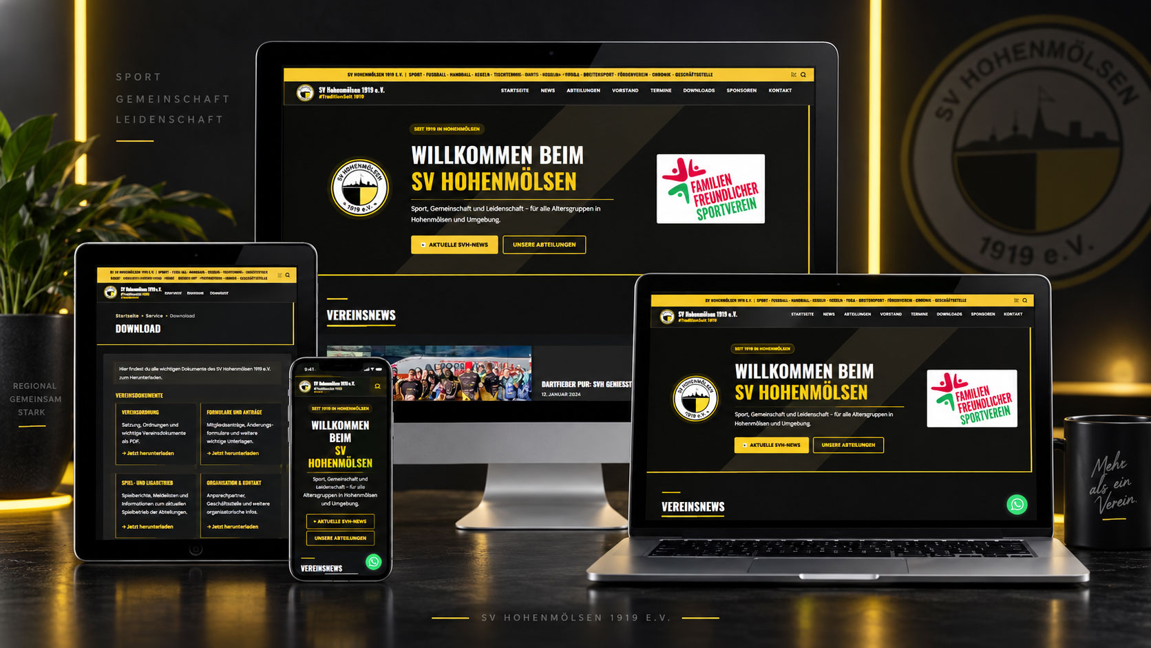 Website-Vorschau SV Hohenmölsen 1919 e.V.