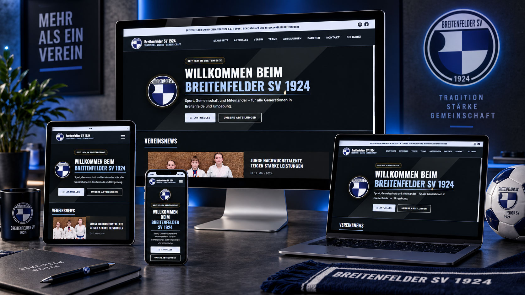 Website-Vorschau Breitenfelder SV 1924 e.V.